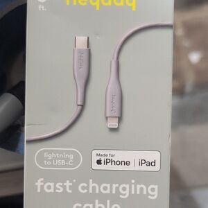 heyday Lavender Lightning to USB-C Fast Charging Cable